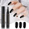 6Pcs 3-In-1 Nail Polish Pen Quick Drying UV Free Acrylic Paint Nail Pen Waterproof Portable Travel Home Salon DIY Women Nail Art Pen