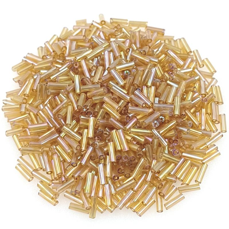 Креативные аксессуары для самостоятельного изготовления ювелирных изделий Длинные трубчатые стеклянные бусины для изготовления ювелирных изделий Ожерелье Бусины-разделители Многоцветные 2x7 мм Браслеты 300 шт.