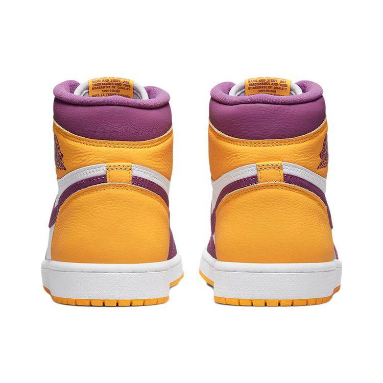 Air Jordan 1 Retro High OG Brotherhood Unisex Sneakers Gold University-Gold Light-Bordeaux 555088-706