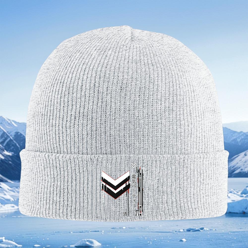 Arrow designblackwhitelinesmodern style Men Women Unisex Knitted Hat Beanie Pullover Cap Winter Thermal Warm Christmas Outdo