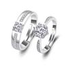 Fashion Wedding Ring Zircon Ring Couple Ring Female Opening Live Adjustable Men And Women
