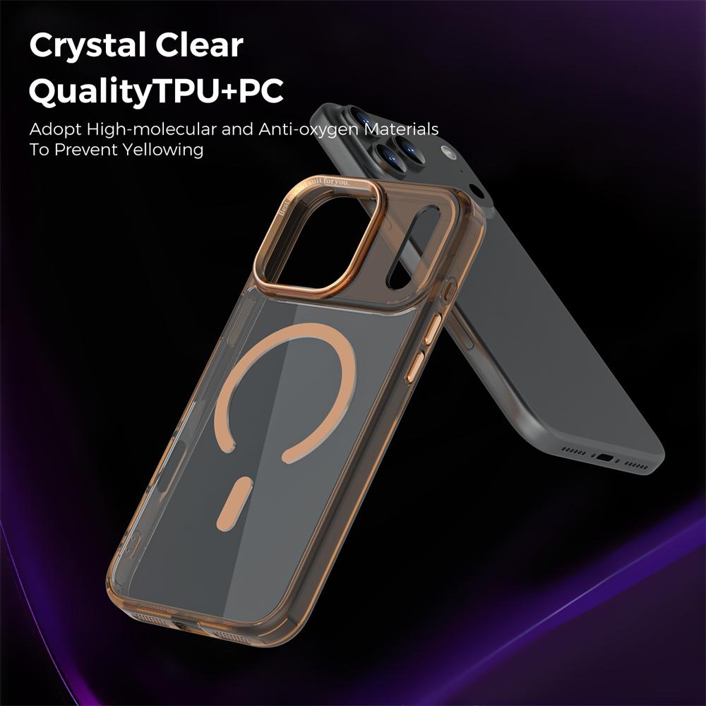 For Magsafe Wireless Charge Shockproof Armor Clear Case For iPhone 17 16 15 14 13 12 11 Pro Max Plus Magnetic Transparent Cover