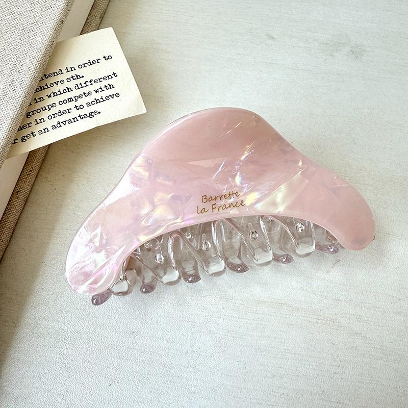 Sweet Color Block Acetate Hair Clip Women'S Temperament Hairpins Simple Shark Clip Hair Accessories
