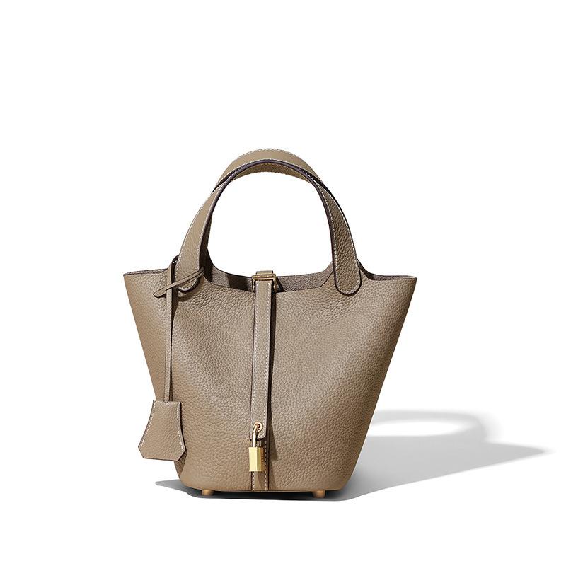 Сумка женская 2025 летняя новая ведро корзина для овощей женская сумка из натуральной кожи портативная свадебная сумка для матери и невесты высокое чувство