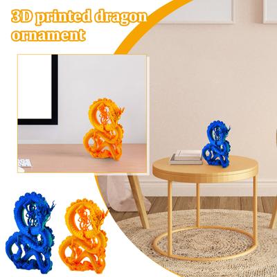 3D-печатные украшения в виде дракона благоприятного облака, игрушки для животных, украшения для дома, комнаты, автомобиля, настольные украшения, суставы не могут двигаться, дракон благоприятного облака