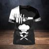 Men's T-shirt Summer Short Sleeve Kitchen Items Printed Chef Clothes Round Neck Oversized Men's Clothing Street Tops Tees