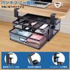 [No Drilling Required & 2-Tier Drawers] Under-Desk Storage Rack, Steel Desk Storage with Dividers, Add-On Drawers, Under-Table Storage, Stationery