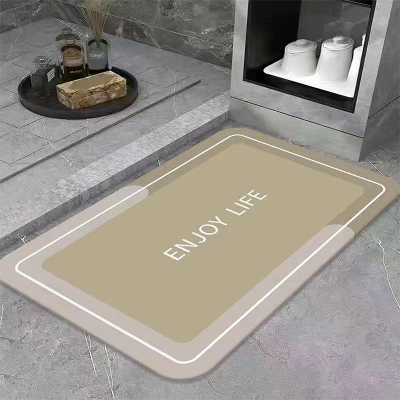 Впитывающий коврик для ванной Diatom Mud Oval Square Soft Mat Коврик для туалета Нескользящий бытовой быстросохнущий коврик для ванной