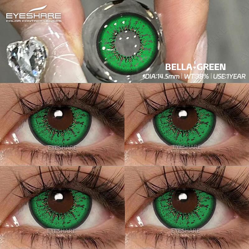 Eyeshare 1Pair Halloween Colored Contact Lenses for Eyes Lenses Red Eye Contacts Blue Eye Lens Cosplay Color Contact Lenses
