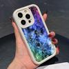 Зимний чехол для телефона с узором снежинки для iPhone 17 16 15 14 13 12 11 Air Pro Max Plus Утолщенный TPU Цветной чехол Роскошный чехол