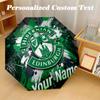 Автоматически складывающийся зонт с 8 ребрами, принт Hibernian FC, индивидуальный текст с именем, портативное средство от дождя