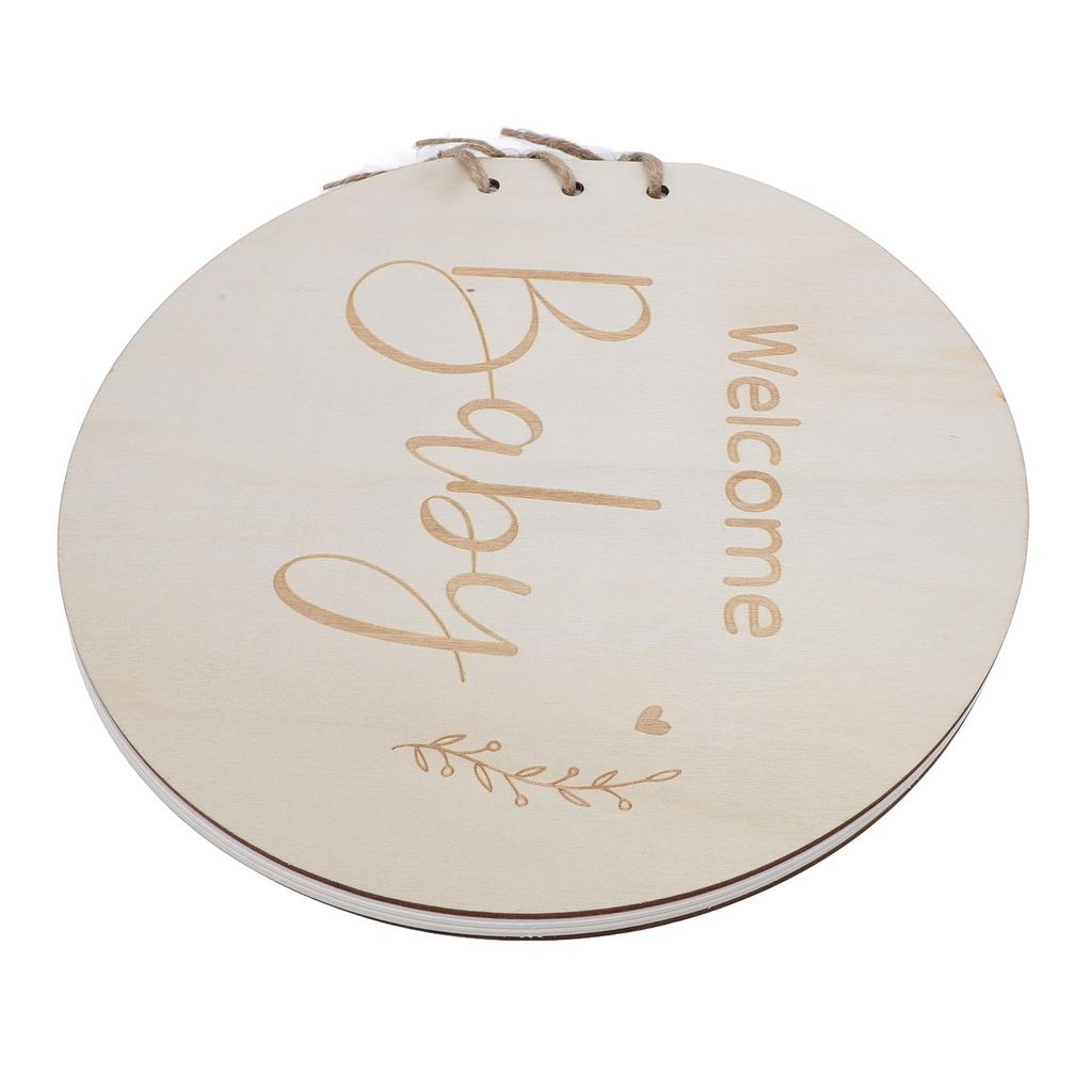 Wooden Baby Shower Guest Book Welcome Baby Sign In Blank Parties Keepsake Memory Book