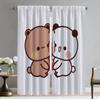 Kitchen Curtains Child Room BUBU DUDU Window Curtain for Room 2 Panel Tulle for Bedroom Halloween Decoration Shades Partition