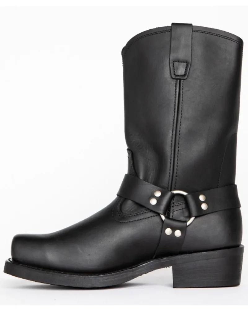 Men's Retro Western Cowboy Boots Handcrafted Lightweight Comfort Knight Boots Autumn Winter New Men's Shoes