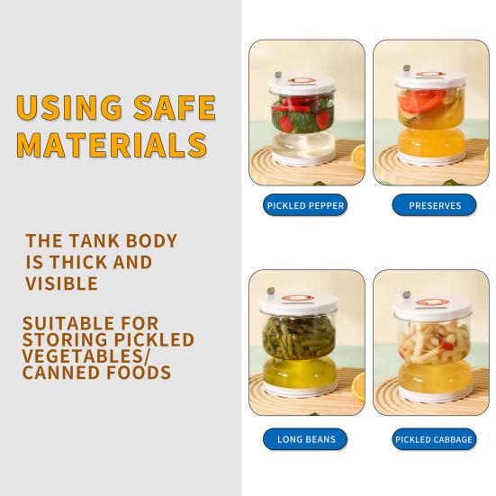 Банка для маринованных огурцов Прозрачная герметичная герметичная емкость для разделения кимчи для сухого и влажного сепаратора Дизайн песочных часов с вилкой и вентиляционным отверстием Домашняя кухня Маринованные оливки
