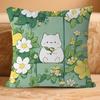 Lucky Cute Cat Pillow Cover Sofa Cushion Cover Home Room Decoration Children Gift