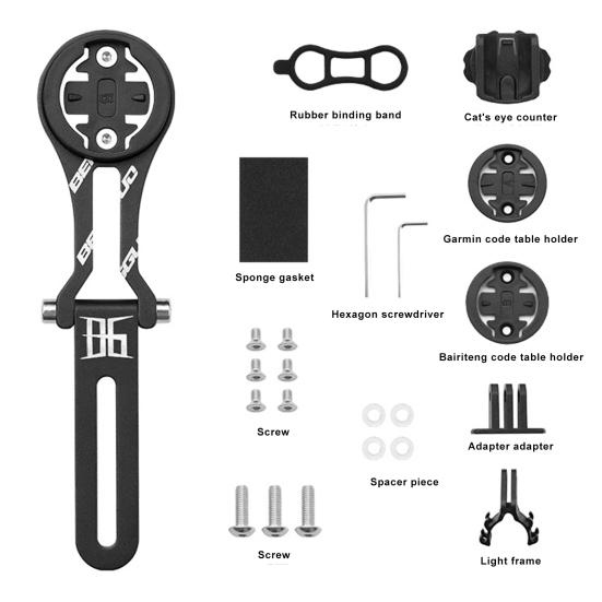 Угол крепления для велосипедного компьютера, регулируемый, легкий, сверхмощный, из алюминиевого сплава, универсальный, руль для горного и шоссейного велосипеда, держатель для компьютера, велосипедные аксессуары