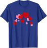 Grunge Valentine Hearts Couples Matching Graphic Tee Distressed Pink and Red Love T-Shirt