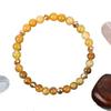 Браслет из натурального камня цитрина, изготовленный вручную, с бусинами 6 мм, браслет-цепочка для пары, парный