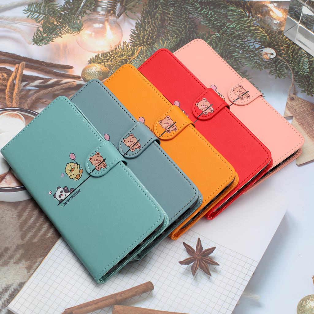 Для Funda iPhone 11 13 14 милый чехол для телефона iPhone 16 15 14 13 12 11 Pro Max X XR 7 8 Plus SE чехлы кожаный кошелек откидная задняя крышка