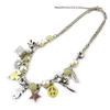 [G0538] - Silver Yellow 'Emilie' Designer Necklace
