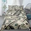 Комплект пододеяльника с деньгами, Долларовые банкноты Федеральной резервной системы США, Портрет Бена Франклина, Комплект постельного белья 2/3 шт., Калифорнийский кинг