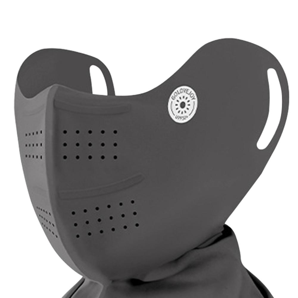 FE# Sunscreen Face Mask Cooling Face Cover with Ear Loops for Cycling (Black)