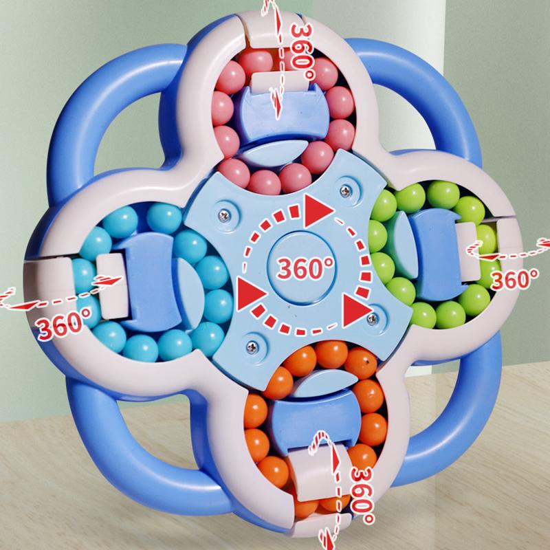 Цветной Кубик Магические Бобы Игрушки для кончиков пальцев Антистресс Спиннер Головоломка Лабиринт Интерактивная игра для взрослых и детей Cubo Magico