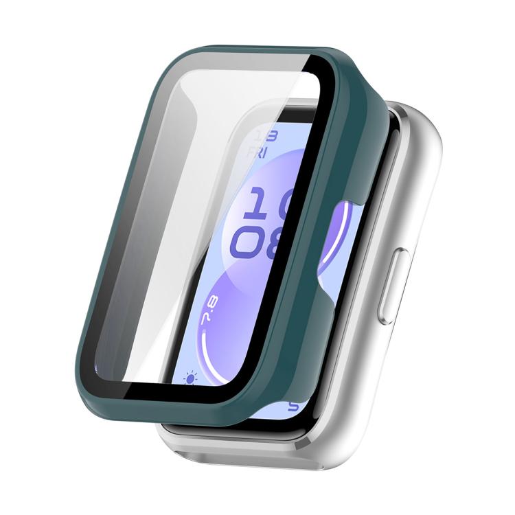 Hat‑Prince Full‑Coverage Tempered‑Glass Integrated PC Watch Case Compatible with Huawei Band 11, Protective Case, Case Only