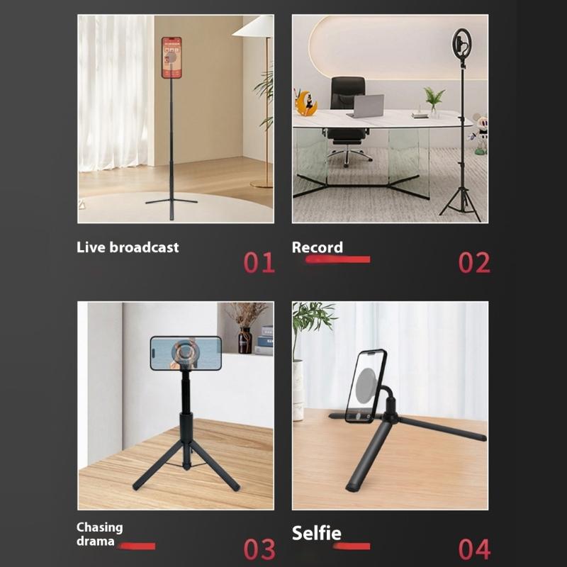 Universal Aluminum Magnetic Phone Holder Stand Antislip Secure Grip Suitable for All 1/4 Interfaces Devices Car Mounting