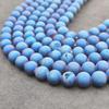 Matte Finish Blue Druzy Agate Round Beads Gemstone, Druzy Stone Beads, Gemstone Beads, 14-15 Inch Strand, 6mm 8mm 10mm Stone Size.