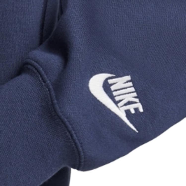 Nike Повседневная теплая флисовая толстовка с капюшоном, мужская толстовка синего цвета HV1741-410