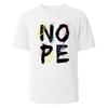 Nope Streetwear Printing T-shirt For Men Wowen 100% Cotton Summer Breathable Short-Sleeved Basic Tops O-neck Oversize Tees
