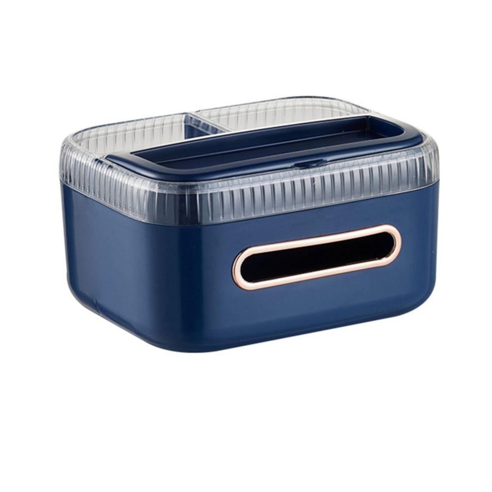 Dustproof Tissue Paper Box Waterproof Double-layer Tissue Holder Desk Organizer