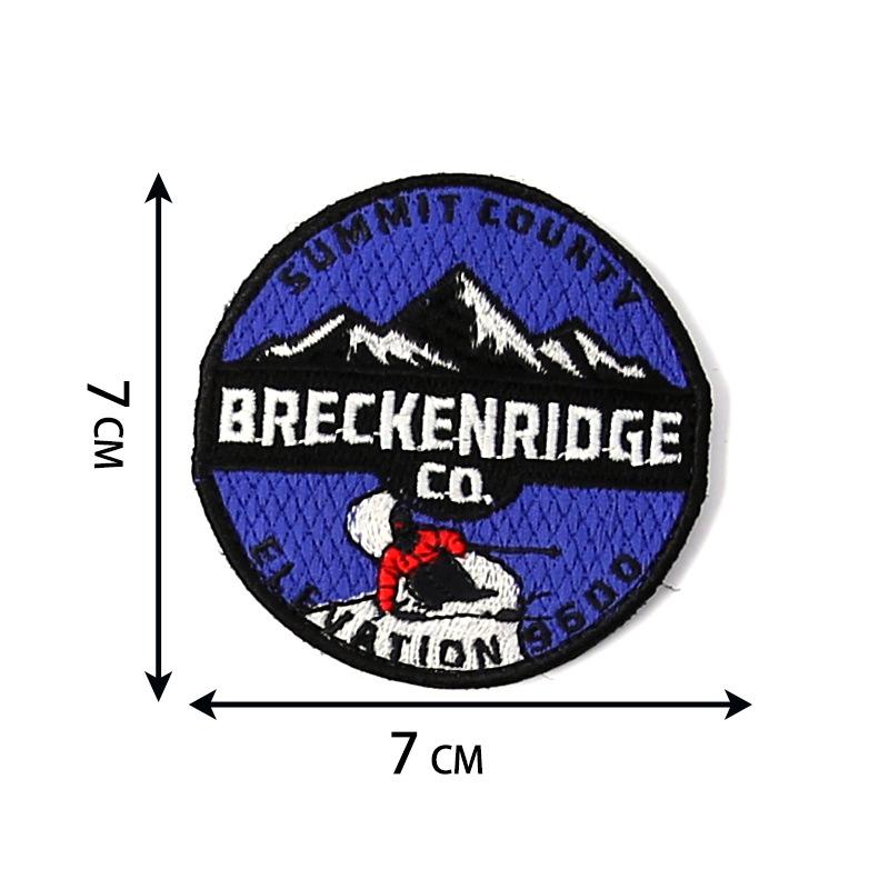Outdoor Outings Cloth Stickers Nature Landscape Adventure Camping Velcro Clothing Luggage Fashion Embroidery Stickers