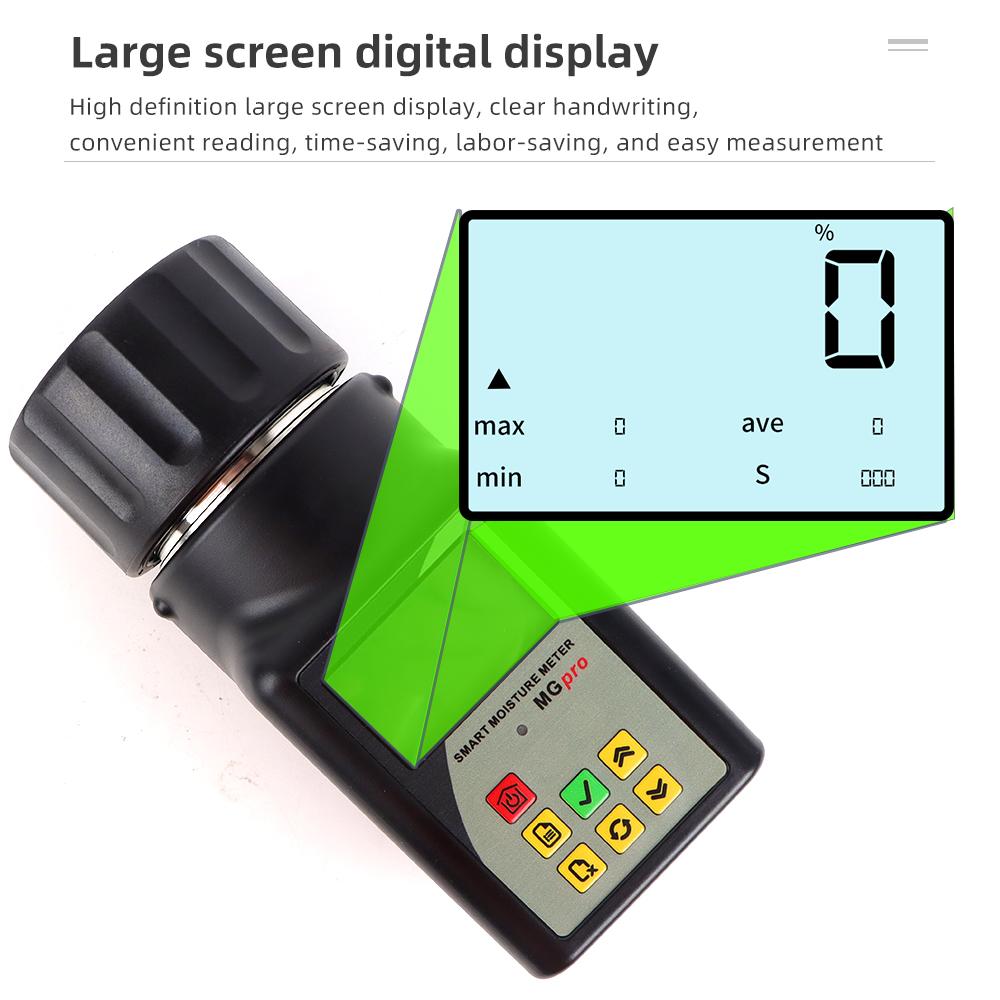 MG-pro Smart Grain Moisture Meter для 25 видов кукурузы, риса, пшеницы, арахиса, кофейных зерен, гороха, гигрометр, тестер влажности