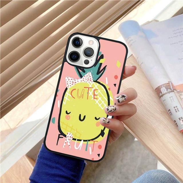 Kawaii Pineapple Art Coque Shell For iPhone 17 Air 15 16 14 13 12 Pro Max 11 Pro Max Plus Phone Case Cover