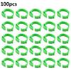 100pcs Adjustable Chicken Leg Rings Poultry Number Tags Duck Supplies Green
