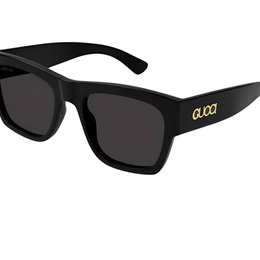 Gucci Logo Design Acetate Square Sunglasses Unisex sunglasses Black GG1793S001