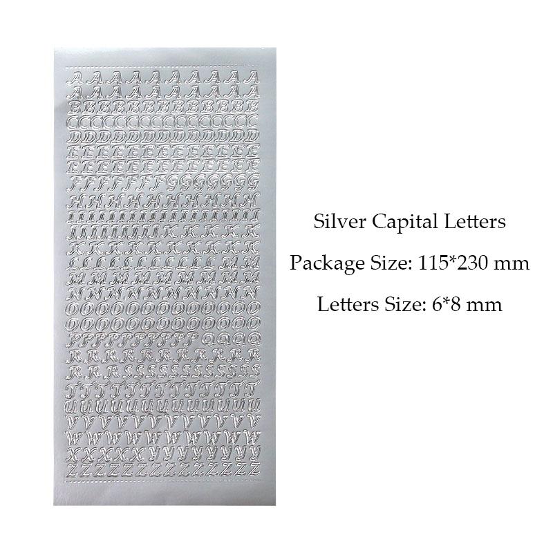 1 лист ПВХ водонепроницаемые прочные корейские золотые, серебряные наклейки с английскими буквами для украшения фотоальбомов