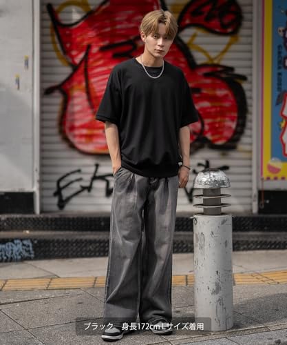 Improves SIDEWAYSTANCE Men's Solid Short Sleeve Sweatshirt, Purple