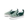 Vans Old Skool V Canvas Зеленый и Белый Шахматный Низкие Кроссовки для Ходьбы для Малышей VN0A34882NH