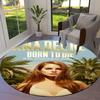 Lana Del Rey Round Area Rug,Carpet Rug for Living Room Bedroom Sofa Playroom Decor,Non-slip Floor Mat