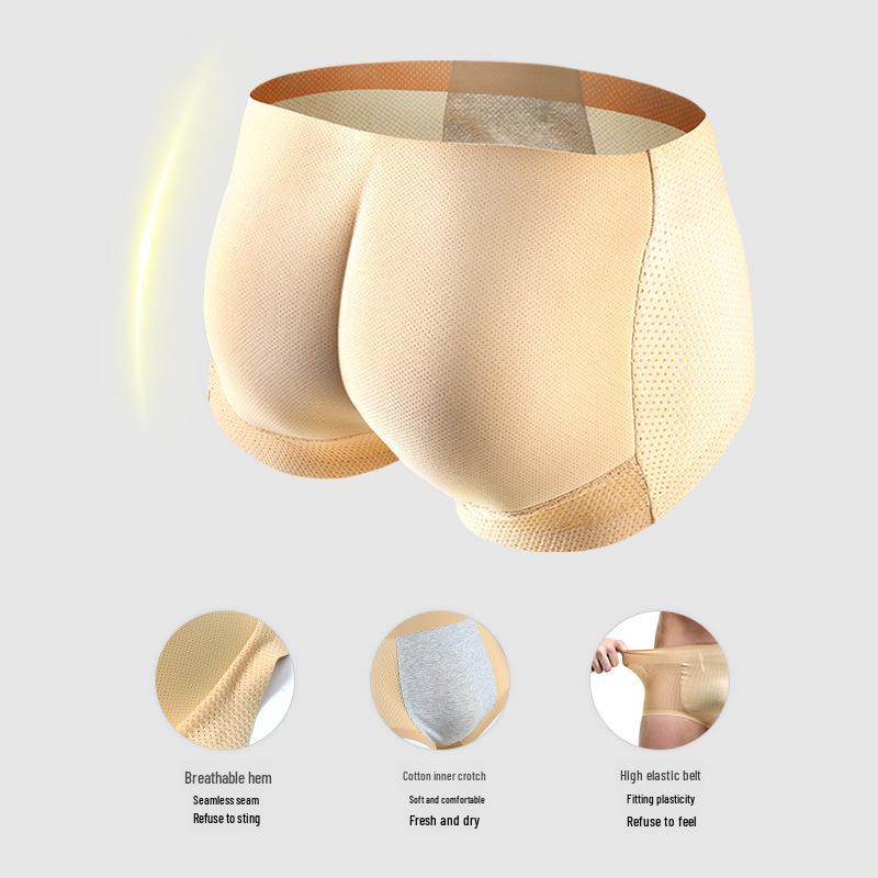 Men's Padded Butt Lifting Underwear with Thick Sponge for Enhanced Curves