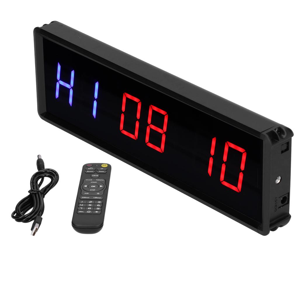 LED Interval Timer Gym Workout Count DownUp Clock Stopwatch for Fitness Exercising