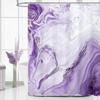 Blue Marble Shower Curtain, Modern Ombre Fabric, Abstract Chic Watercolor Design for Luxury Summer Bathroom Decor