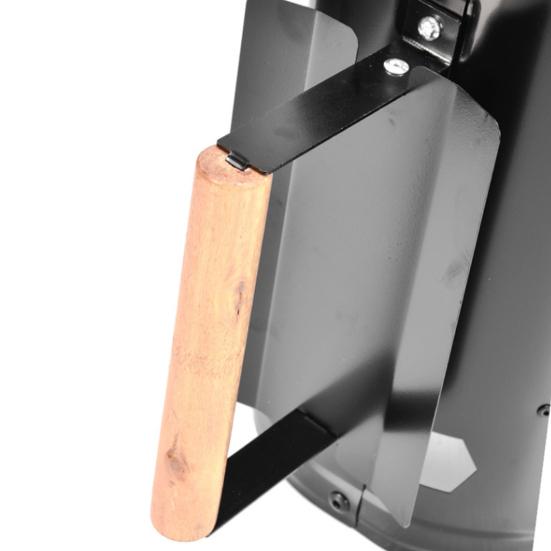 Стартер для розжига угля Сверхбольшая вместимость Маленькие стартеры с деревянной ручкой для угольного гриля и барбекю