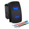 DaierTek 12V Кнопка гудка Мгновенный переключатель-качалка Синий светодиод 12 Вольт Ranger Автомобиль Поезд Квадроцикл UTV RZR Лодка Морской переключатель Водонепроницаемый