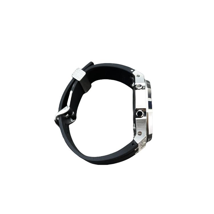 Casio Часы из Коллекции Custom с Кварцевым Механизмом, Ремешок из Фторэластомера, Унисекс, Черный Циферблат GA2100-7A(Watch6--)