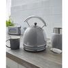 Retro bouilloire, 1,8 l, acier inoxydable sans bpa, résistance cachée, sans fil swan sk14630grneu 3000w gris